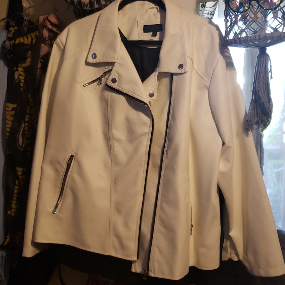 White leather jacket